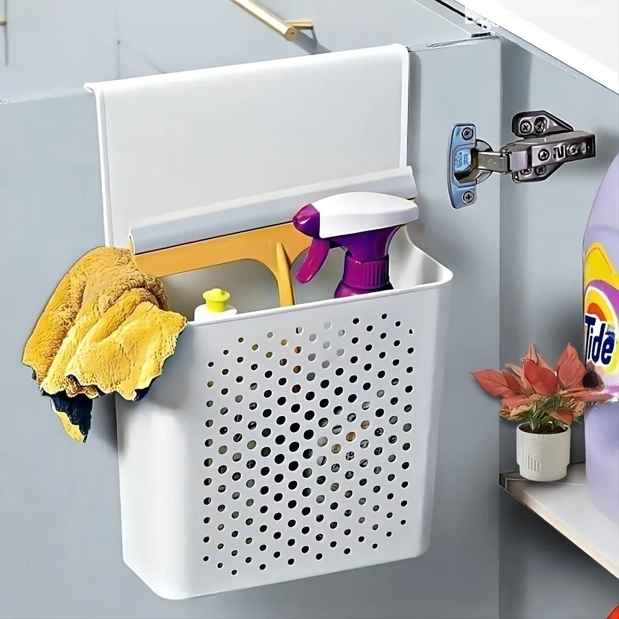 Kitchen Cabinet Door Interior Storage Shelf and Box, Hanging Hook Behind the Door, Kitchen Cabinet Door Basket  Shelf Baskets