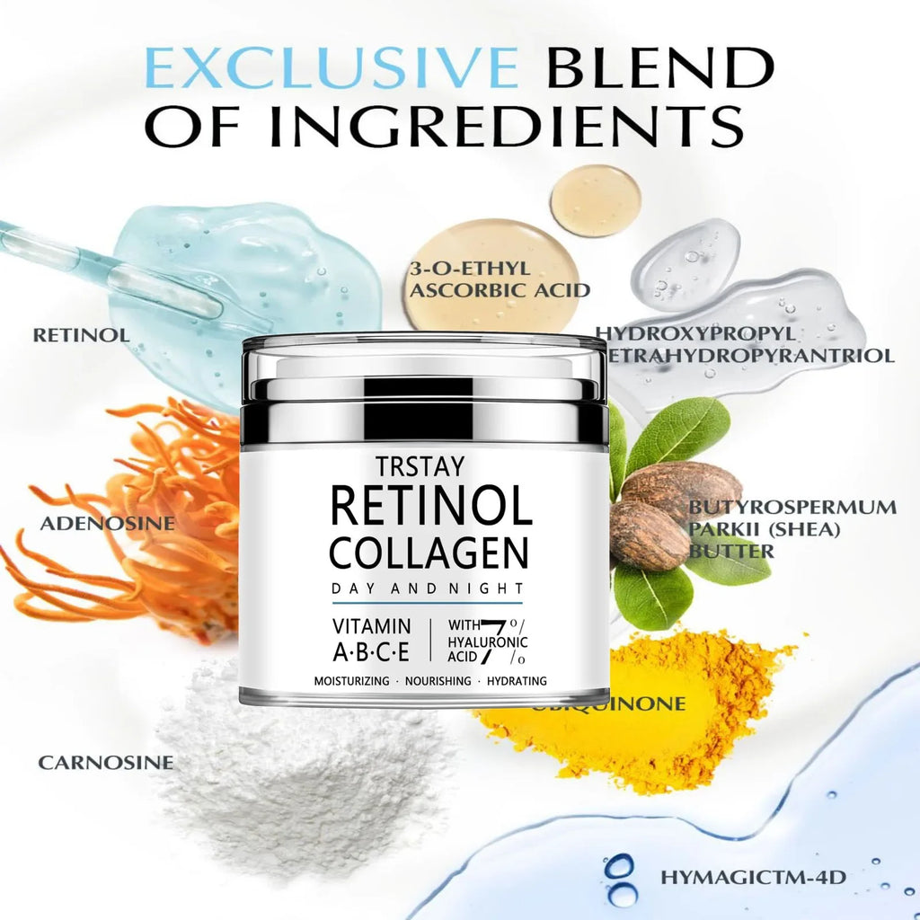 TRSTAY Retinol Collagen Cream - nourishes moisturizes, making the skin look more hydrated and smooth