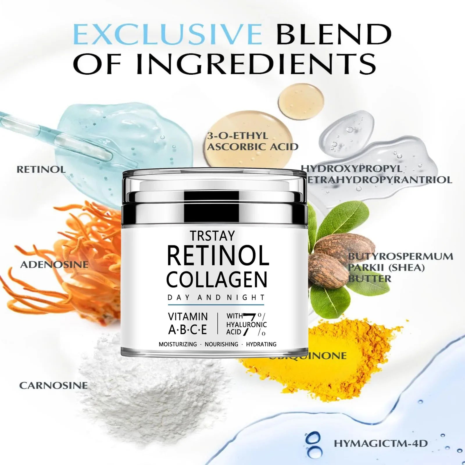 TRSTAY Retinol Collagen Cream - nourishes moisturizes, making the skin look more hydrated and smooth