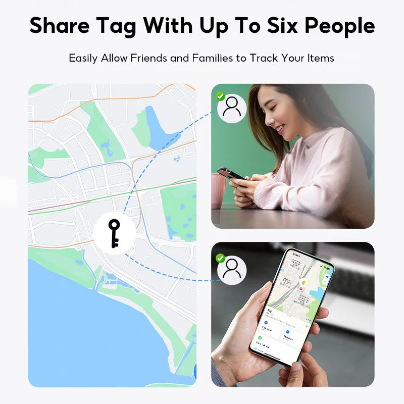 MeeGoo GPS Tracker Wireless Mini Anti Lost Alarm Key Finder with Bluetooth APP for iPhone Android Smart Tag Locator for Keys