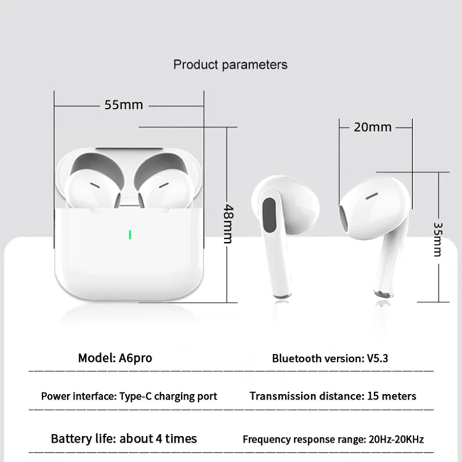 2025 New Air Pro TWS Wireless Bluetooth Earphones Headphones In Ear Earbuds Sports Noise Cancelling Headset for IPhone Android
