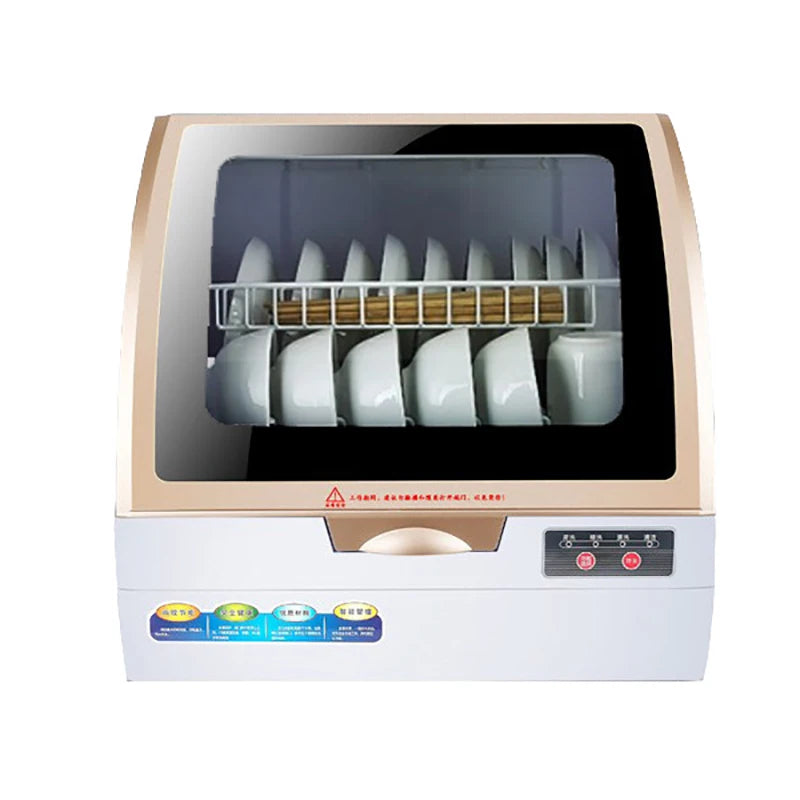 Household Dishwasher Desktop Drying Disinfection Cabinet 360 degrees Intelligent Automatic Spray Dish Washing Machine