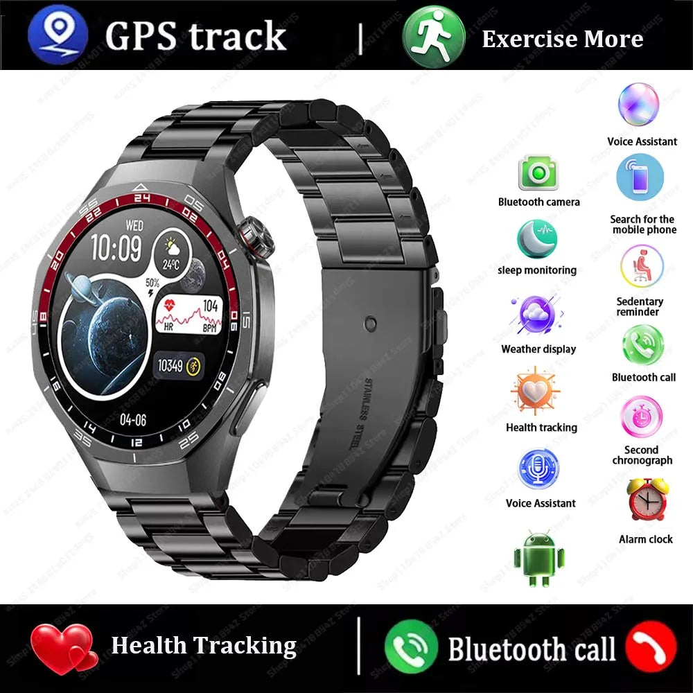 2025 New Smart Watches Men AMOLED Full Screen GPS Motion Trajectory Bluetooth Calls Surprise Gift SmartWatch Waterproof Classic
