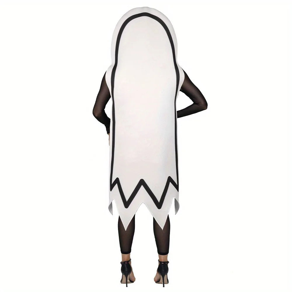 Halloween Horror Funny Print Cosplay Costume - Stage Role-Play Outfit for Party Themes