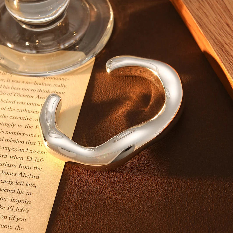 Fashion Exaggerated Irregular Bracelets for Women Simple Hip Hop Rock Personality Plastic Cuff Bangle Trendy Jewelry