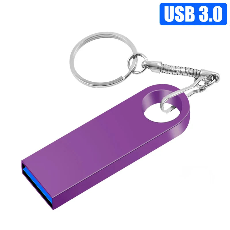 High Speed Memoria Flash Drive 3.0 Pendrive 128GB 64GB Waterproof Pen Drive 16GB 8GB Flash Usb 2.0 Metal Stick Key Custom Logo
