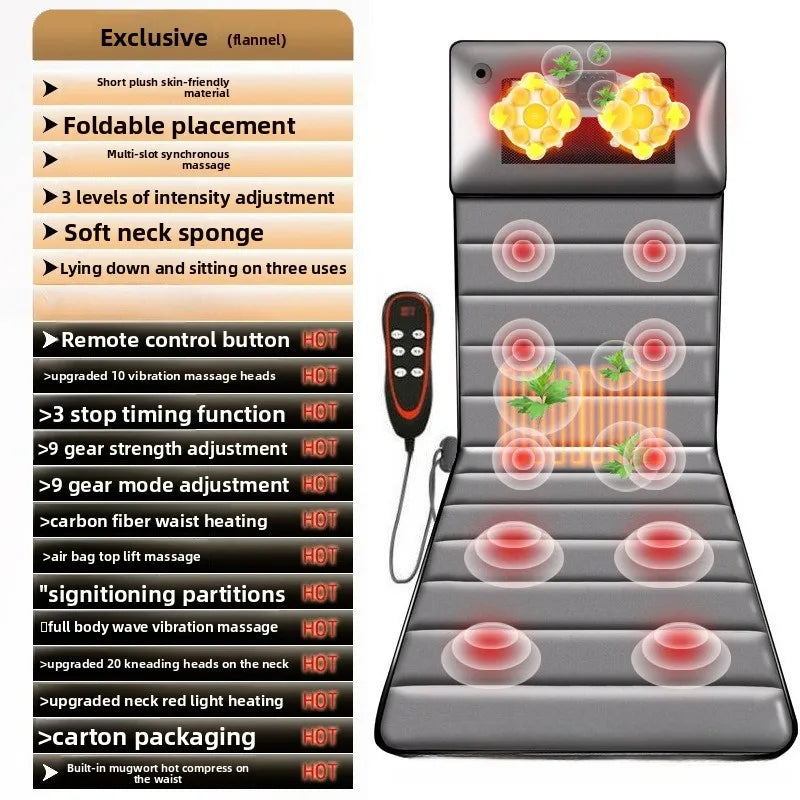 Multifunctional Full Body Home Massage Cushion Waist Back Electric Instrument Blanket Kneading Cushion Electric Chair