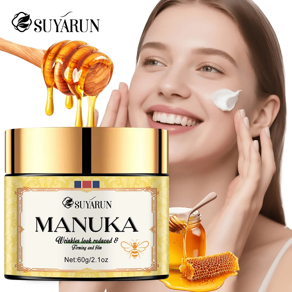 SUYARUN Manuka Honey Collagen & Retinol Moisturizer - Deep Hydration, Skin Repair, Brightening - For All Skin Types.