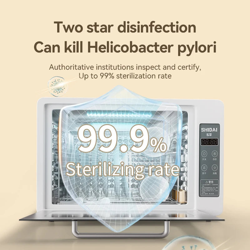 Desktop Dish Dryer Machine Kitchen Tableware Household Dish Rack With Cover Portable Dishes Disinfection Cabinet