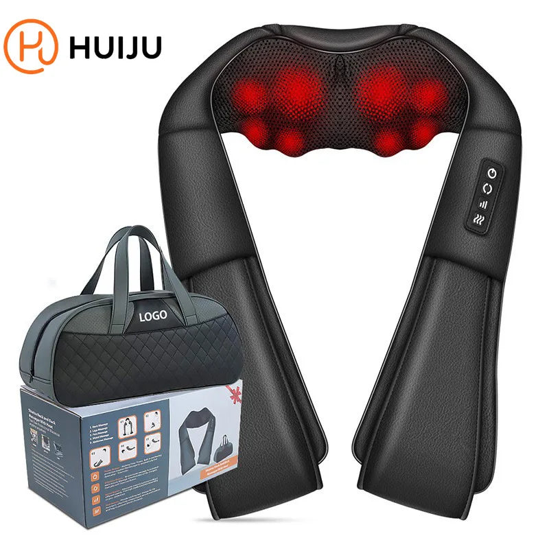 Cervical Spine Massager Massage Shawl Kneading Hot Compress Electric Household Waist Shoulder and Neck Massager