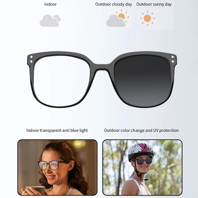 NEW Smart Bluetooth Glasses Fashionable Color-changing Sunglasses Open Audio Polarized Glasses for Casual Sports Smart Glasses