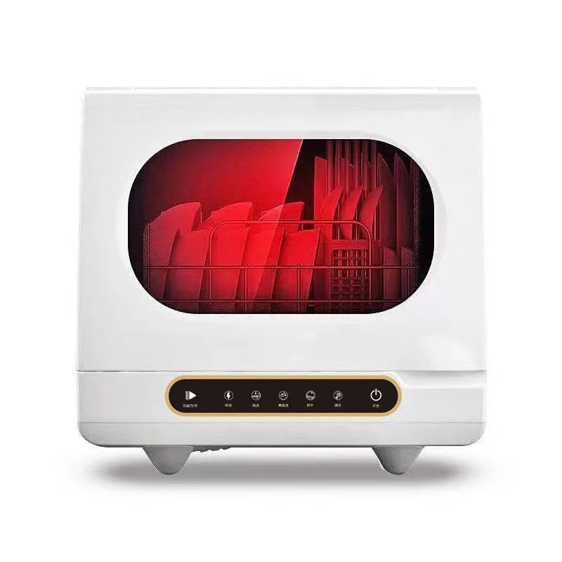 Fully Automatic Dishwasher Household Desktop Dish Disinfection Cabinet Dryer Cupboard Kitchen Tableware Storage Dryer