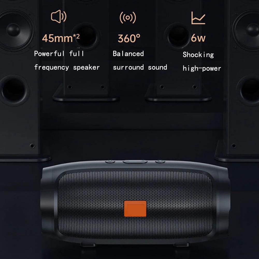Portable Subwoofer Bluetooth Speakers Outdoor Stereo Surround Waterproof Loudspeaker Wireless Sound Box Support FM Radio TF Card