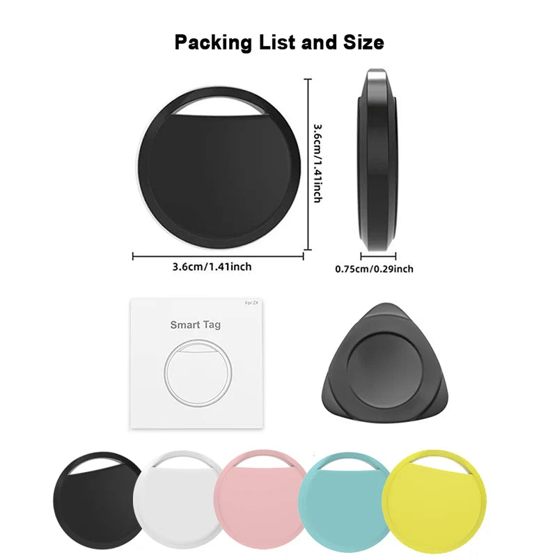 5-pack Bluetooth GPS Tracker for iOS Work with Apple Find My App Global Positioning for Luggage Bag Car Wallet Bike Smart Tag