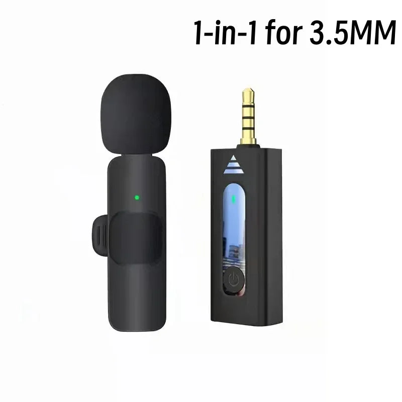 Wireless 3.5mm Lavalier Lapel Microphone Omnidirectional Condenser Mic for Camera Speaker Smartphone Recording Mic for YouTube