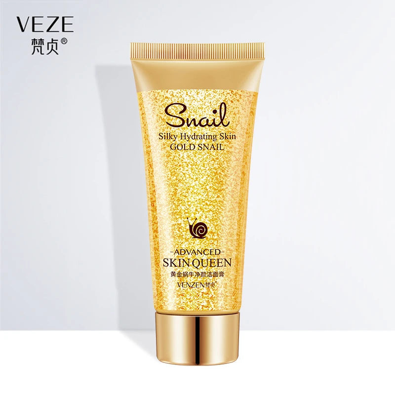 Gold Snail Facial Cleanser Skin Cleansing Rich Foaming Organic Natural Gel Daily Face Wash Anti Aging Deep Clean Cosmetic 100g