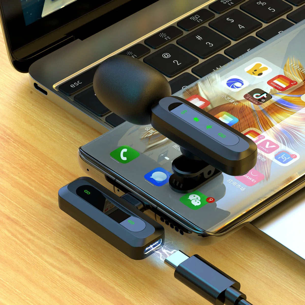 Xiaomi New Wireless Lavalier Microphone Portable Mini Microphone Audio Video Recording Livestreaming Gaming  For IPhone Android