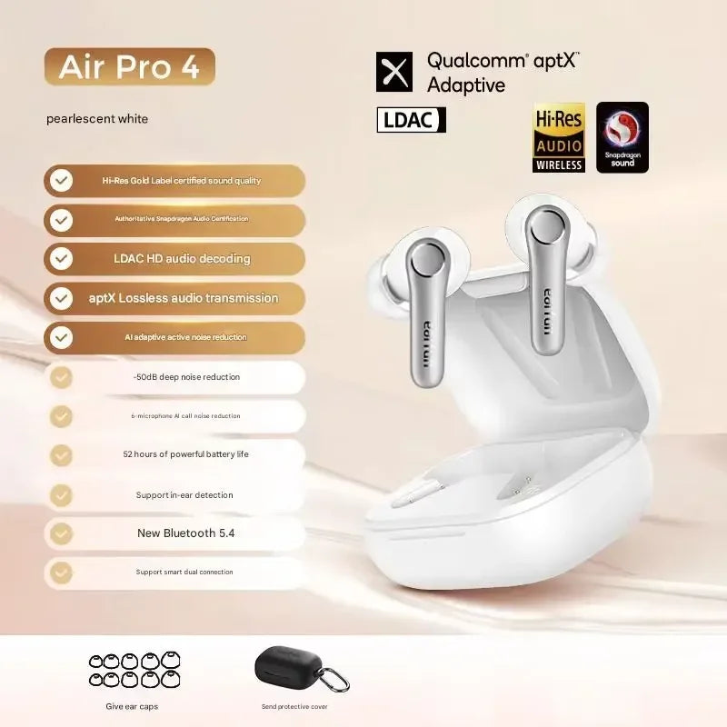 EarFun Air Pro4 Bluetooth Earphone HI-FI Active Noise Reduction IPX5 Waterproof Dynamic Diaphragm Ergonomics Gamer Earbuds