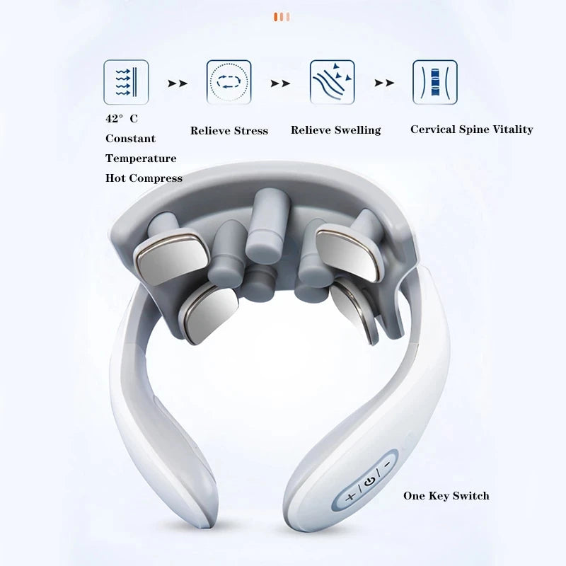 Intelligent Multifunction Neck Massager Cervical Spine Massager Wireless Portable Neck Massager Constant Temperature Home