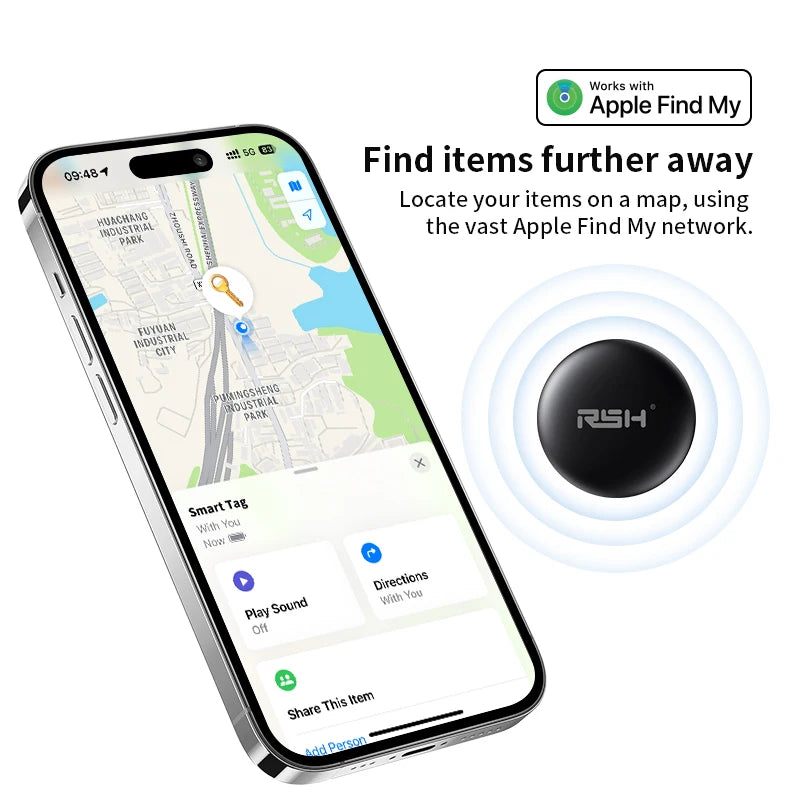 Clearance_RSH Genuine Brand 1/ 4-Pack Security Finder Anti Lose Smart Tag for Iphones Bluetooth GPS Tracker Pets Child Luggage M
