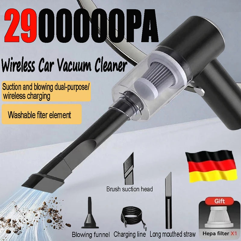 New 2900000PA Vacuum Cleaner 2 in 1 120w Wireless High Powerful Wet Dry Dual Use Portable Super Large Suction Vacuum Cleaner