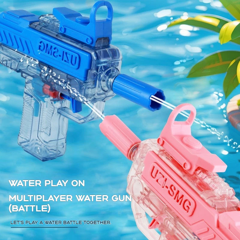 Summer UZI Water Gun non Electric Pistol High-pressure Full Automatic Shooting Water Beach Toy Gun For kid Adult birthday presen