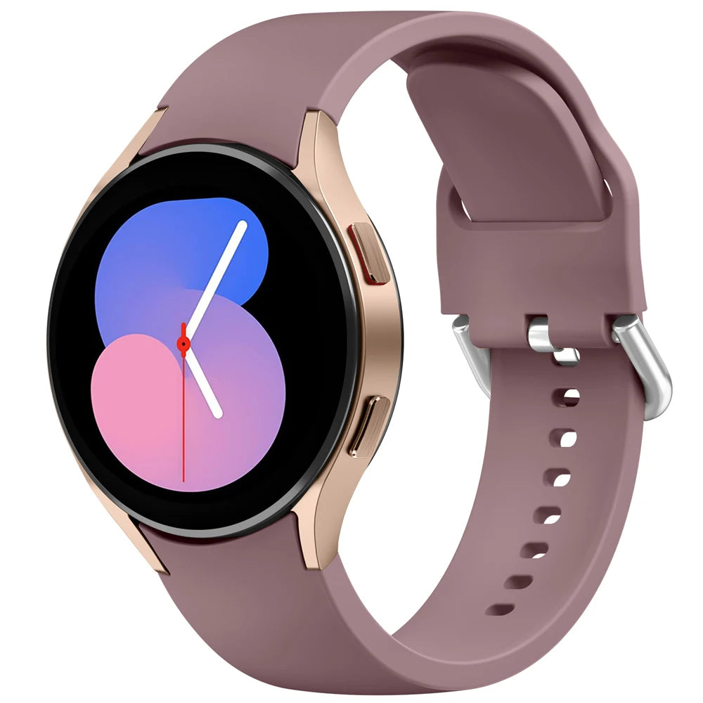 20mm Silicone Strap For Samsung Galaxy Watch 6/5/4 44mm 40mm pro Watchband For Galaxy Watch 6 4 Classic 43mm/47mm 42mm/46mm Band