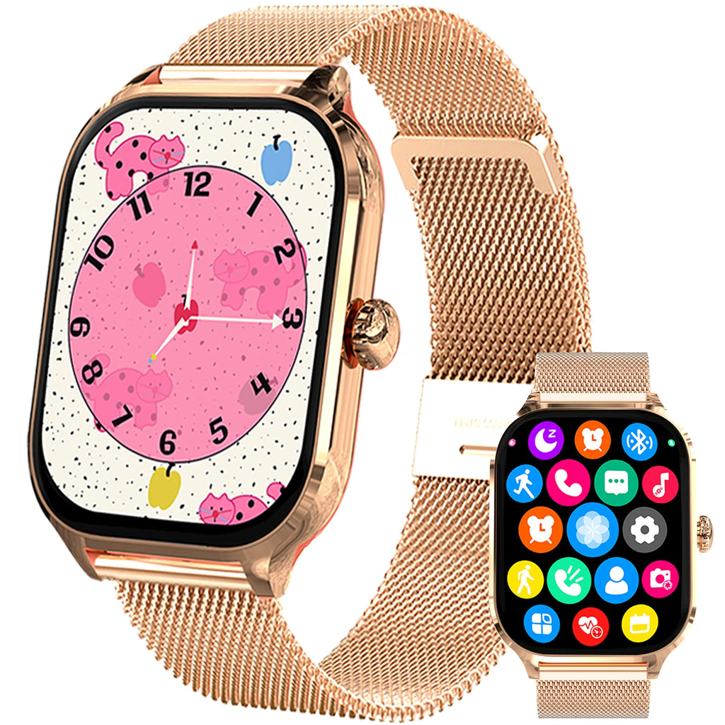 2025 New Smart Watch Men Women Gifts 2.01'' Full Touch Screen Sport Fitness Tracker Smartwatch Men BT Calls Digital smarthwhatch