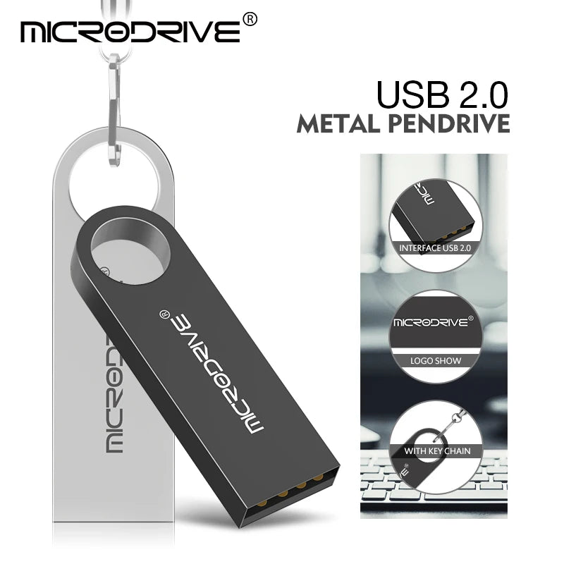 USB Key shape Pendrive Metal Memory Stick 4GB 8GB 16GB 32GB 64GB 128GB Usb Flash Drive Pen Drive Flash Usb Disk Pen Drive