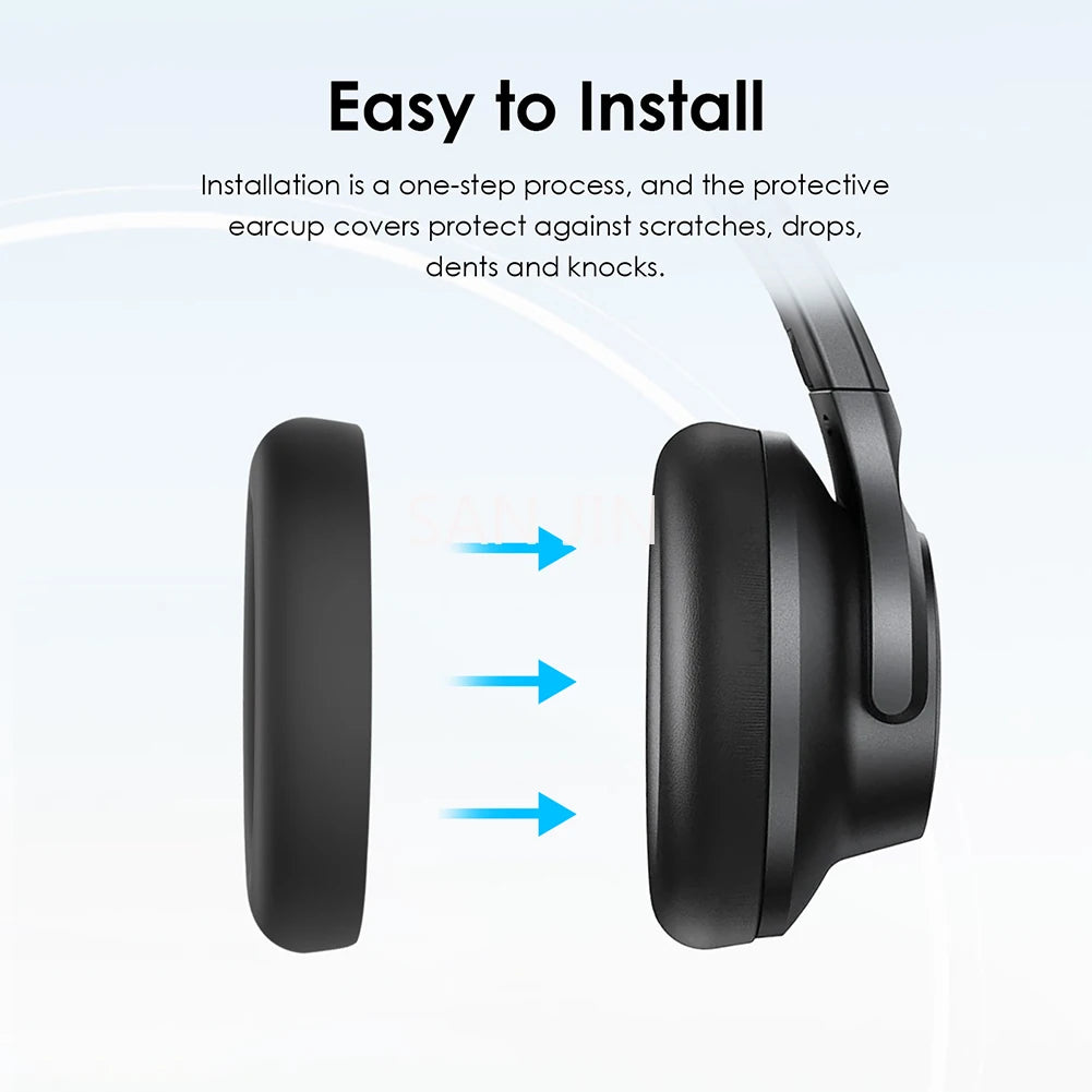 Suitable for Anker Soundcore Life Q20i Headset Silicone Protective Case Headband EarPads Protective Case Soft and skin friendly