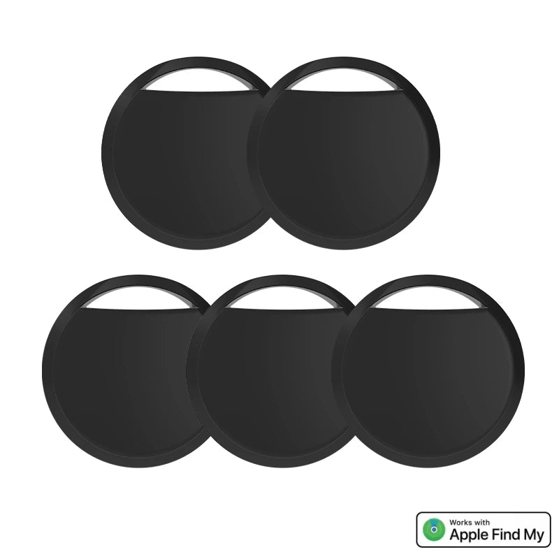 5-pack Bluetooth GPS Tracker for iOS Work with Apple Find My App Global Positioning for Luggage Bag Car Wallet Bike Smart Tag