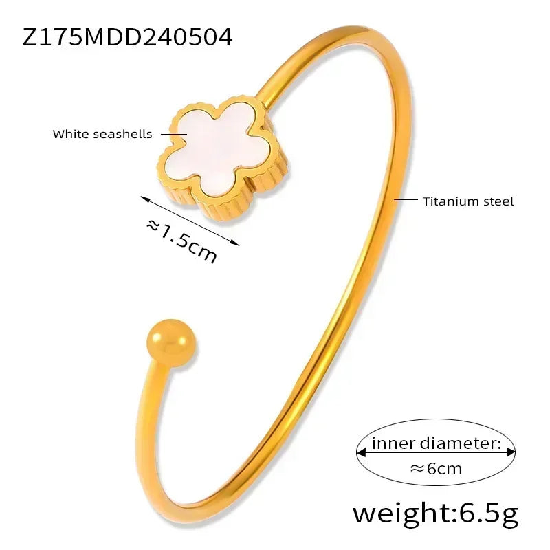Gold Color Stainless Steel Colorfast Clasp Bracelets for Women Skyful Star Bracelet Light Luxury Paty Jewelry Gifts Wholesale