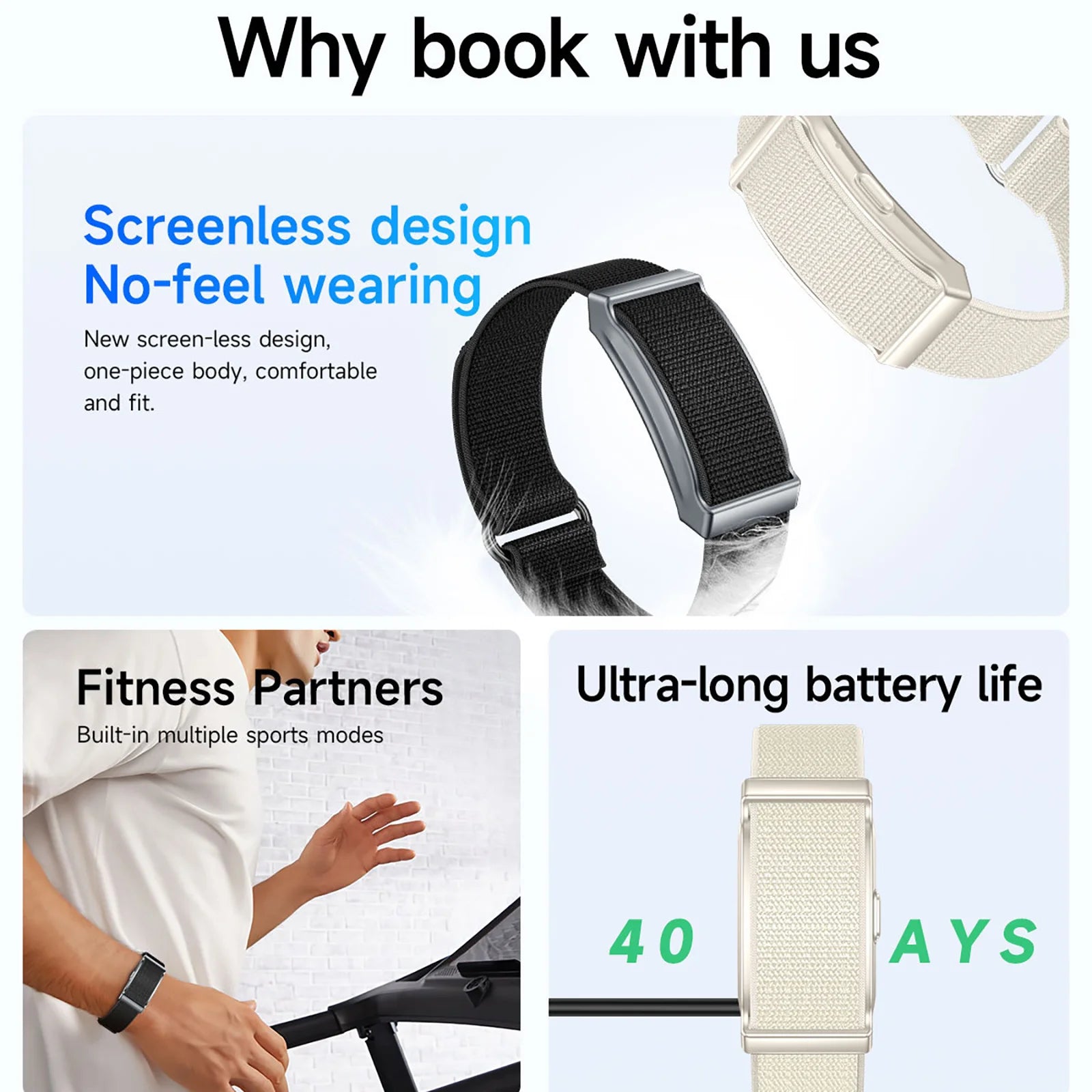 Smart Bracelet Heart Rate Blood Oxygen Health Monitoring Wristbands Outdoor Sports Fitness Tracker Smart Watch For Men Women