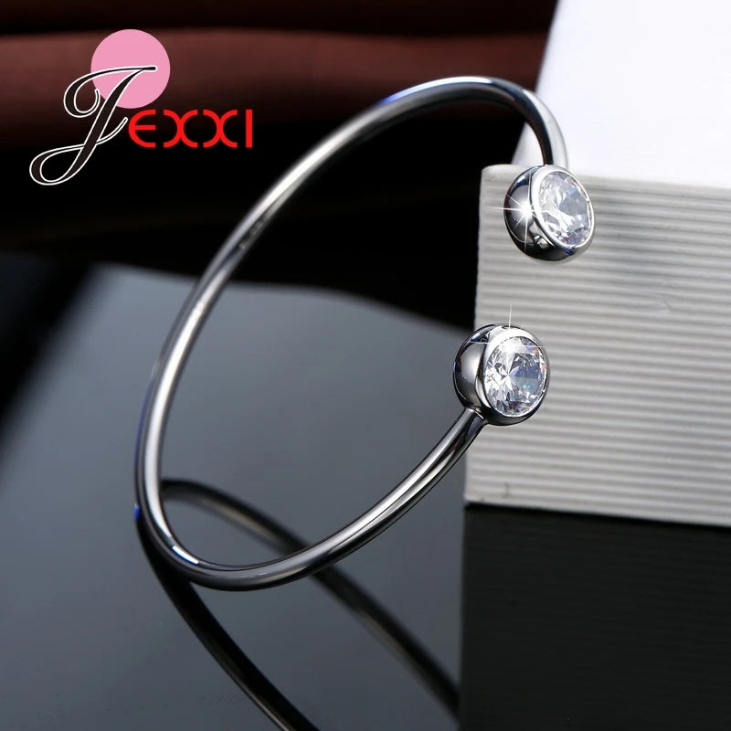 New Arrival Fashion 925 Sterling Silver Bracelet Bangles Women Fashion Jewelry With Top Quality CZ Fast Shipping