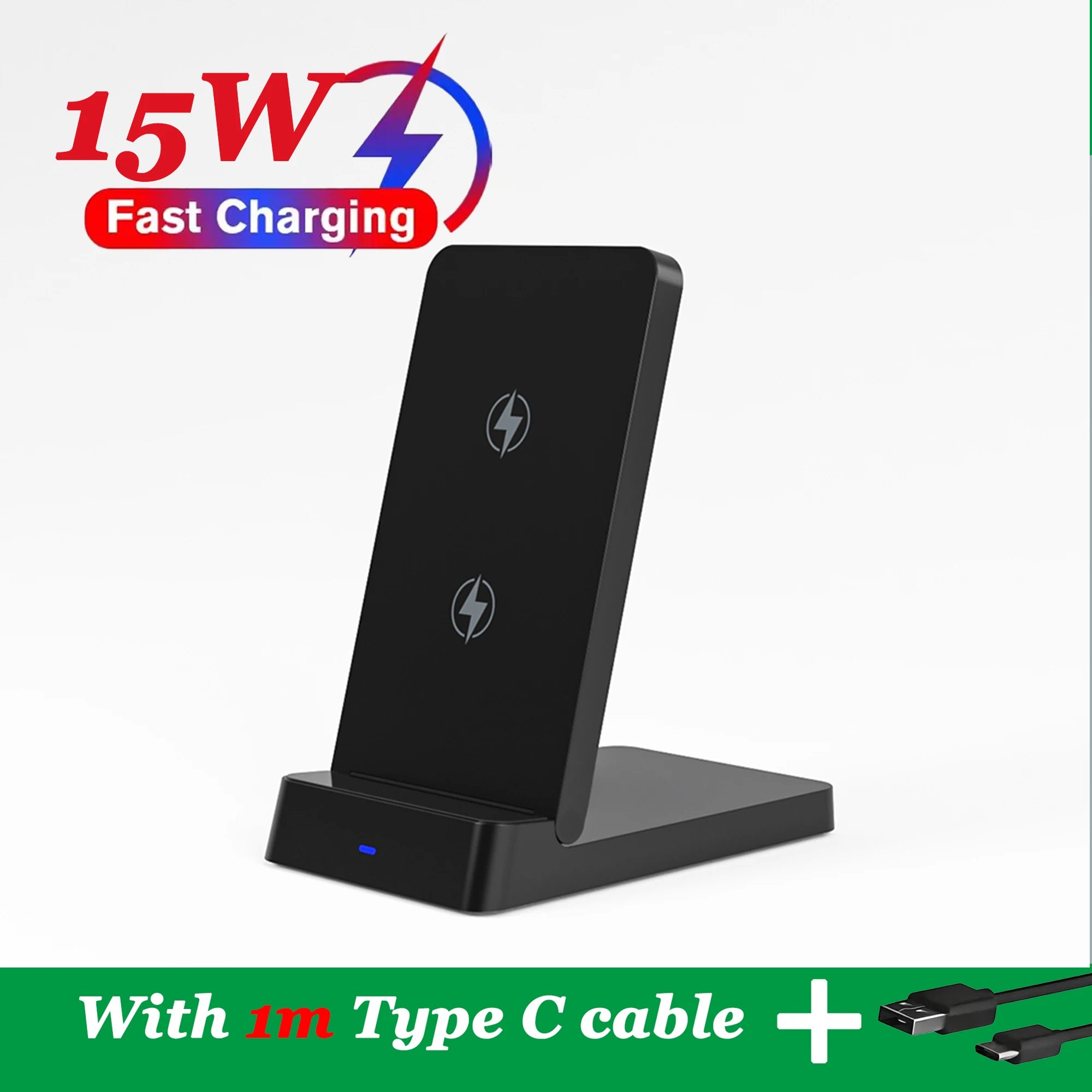 Wireless Charger 15w Wireless Charging Stand iPhone 15/15 Plus/15 Pro Max/14/13/SE 2022/12/11/X/8,Galaxy S22/S21/S20/S10