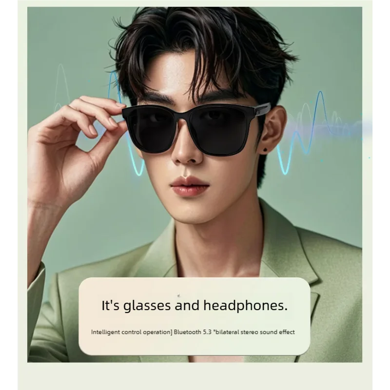 Cross-Border GS08 Smart Glasses Bluetooth Glasses for Music, Calls, Navigation UV Protection with Magnetic Charging Ideal for Dr