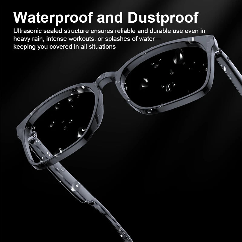 Smart Glasses Anti Blue Photochromic Bluetooth Sunglasses UV Protection Hands-Free Calls Audio Voice Assistant Glasses 2025