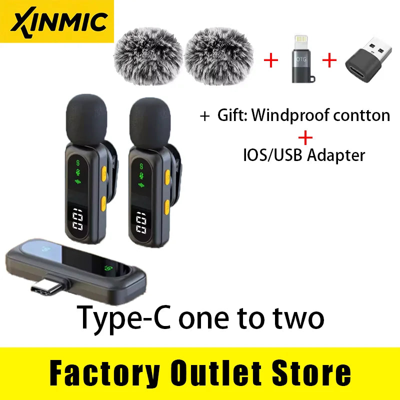 New Wireless Lavalier Microphone Video Recording Recording Podcast Noise Reduction mic  Live Gaming Phone  Android PC Mini Mic