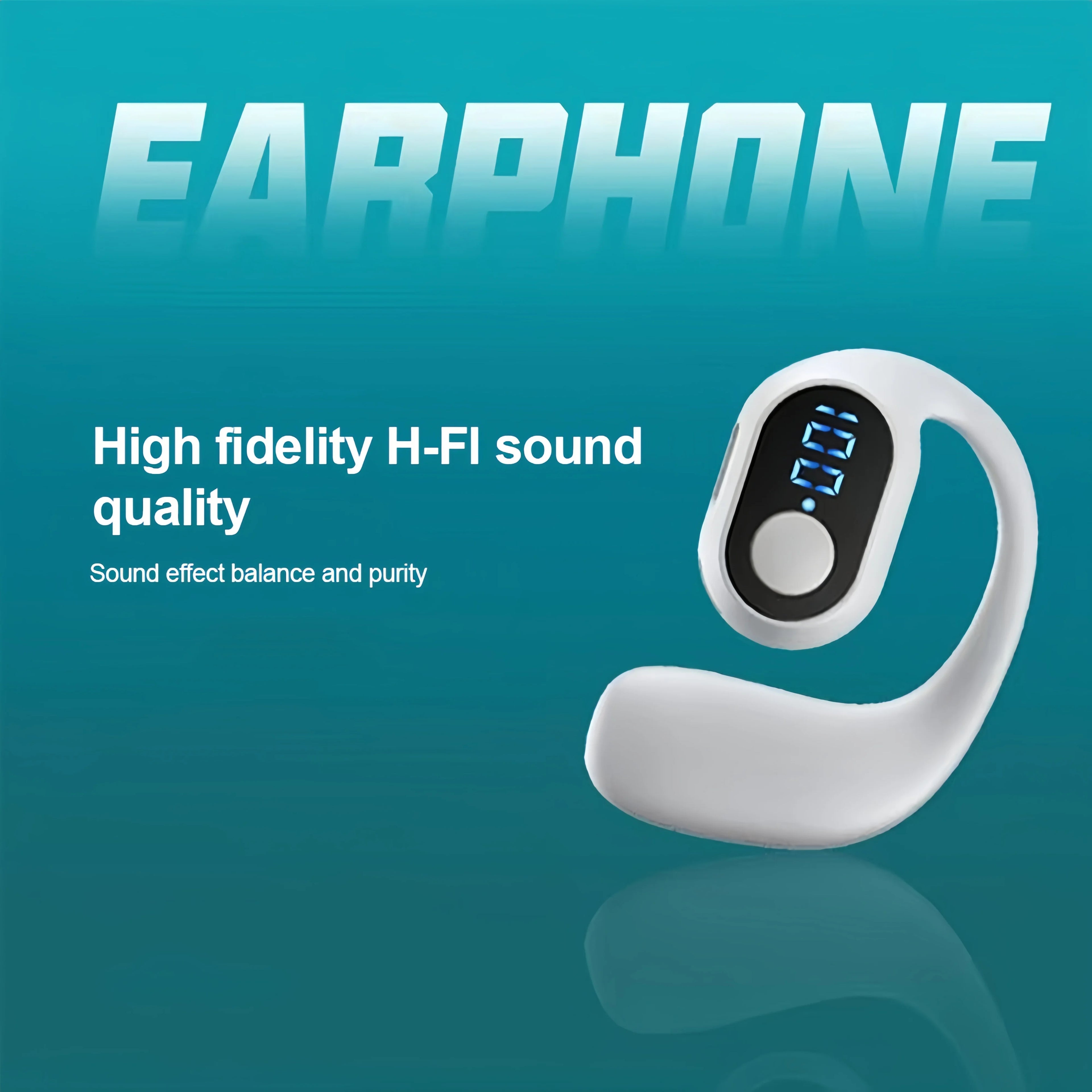 Bluetooth 5.3 Headphone Ear Hook Wireless Earphone HiFi Stereo Noise Reduction Earbud Gaming Headset for Huawei Xiaomi iPhone