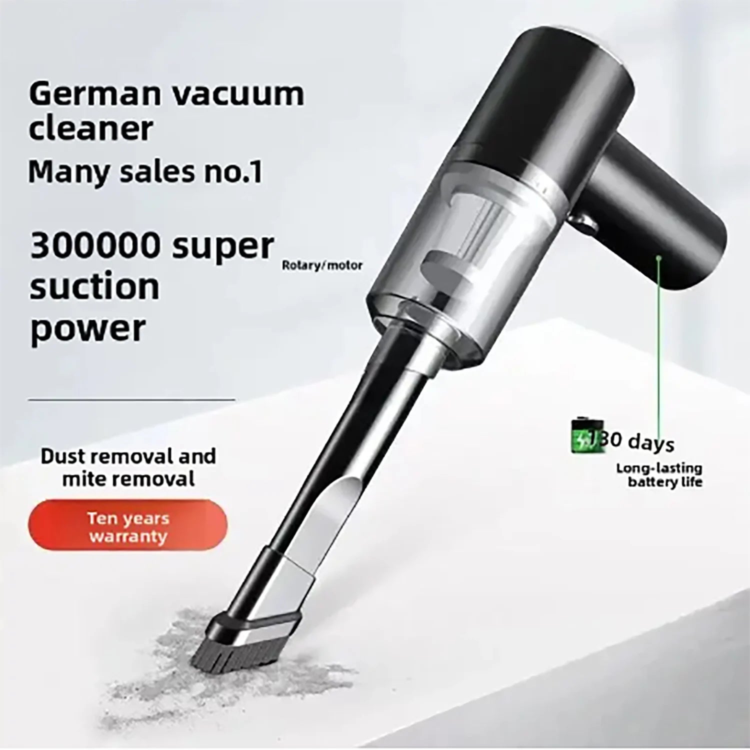 Car Vacuum Cleaner Handheld Auto Vacuum USB Charging Car Cleaner Small Car with Fully Automatic High Power Powerful Cleaning