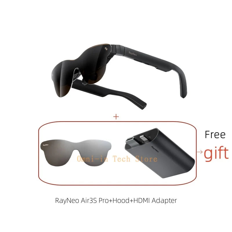 RayNeo Air 3S Pro smart AR glasses, 135-inch HD viewing, 1200Nits brightness, 3D surround sound