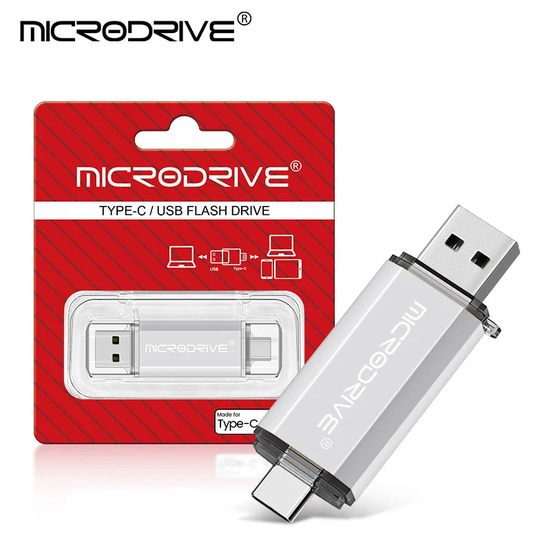 TYPE C USB 2.0 Flash Drive OTG Pen Drive 128GB 64GB 32G 16 8 4GB Memory Disk U Stick External Storage Pendrive for SmartPhone/PC
