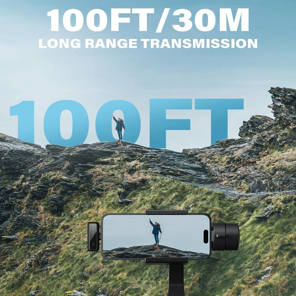 Wireless Lavalier Microphone For iPhone Android PC Audio Video Recording Noise Cancelling Clip-on Mics For Vlog Tiktok YouTube