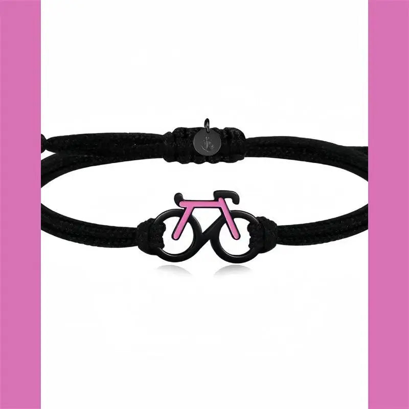 2025 Fashion Bicycle Bracelet New Trendy Sports Cycling Periphery Pendant Bracelet Pink Bicycle Jewelry