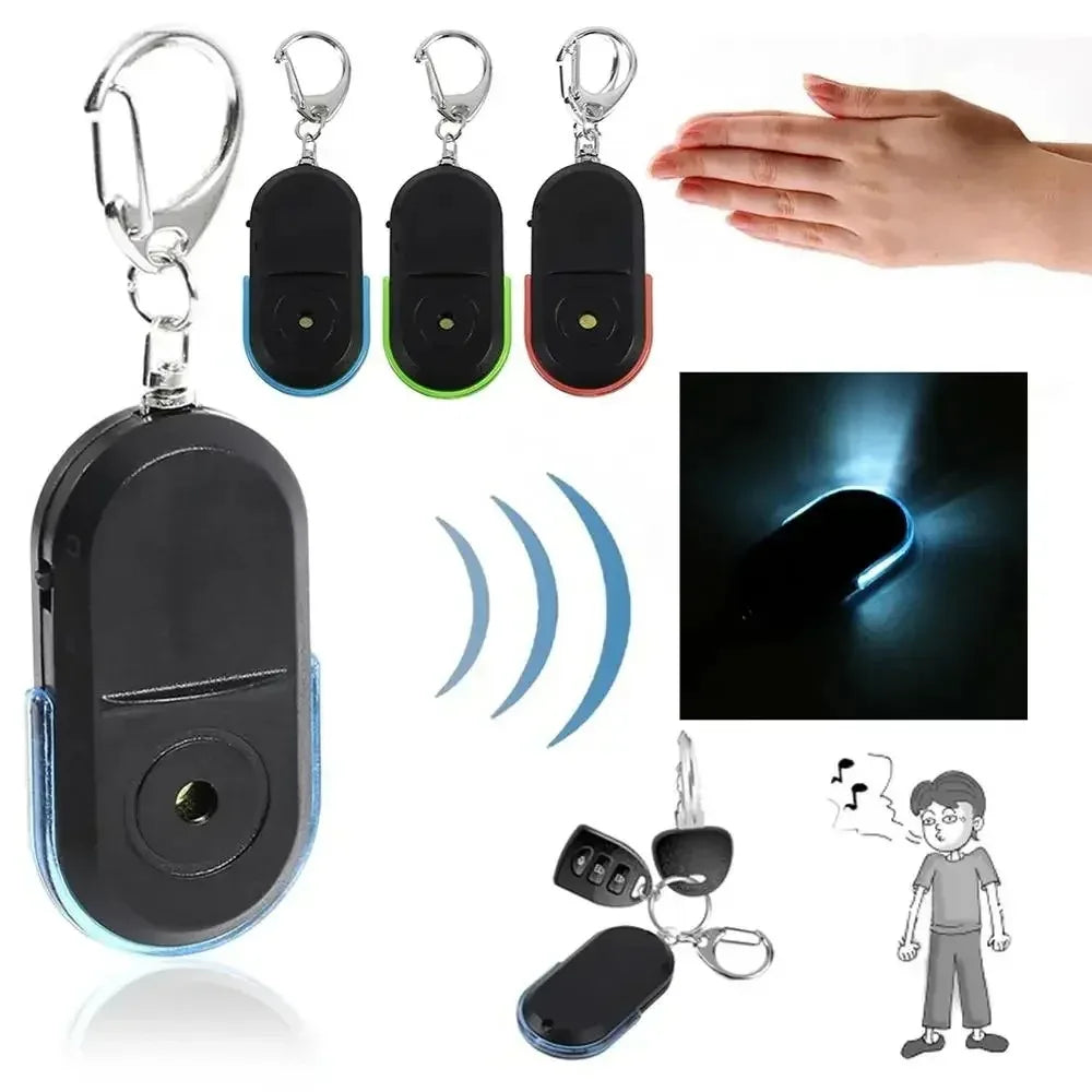 Anti-Lost Alarm Key Finder Locator Tracker Keychain Whistle Sound Smart Flashing Beeping With LED Light Anti Lost Keyring Finder
