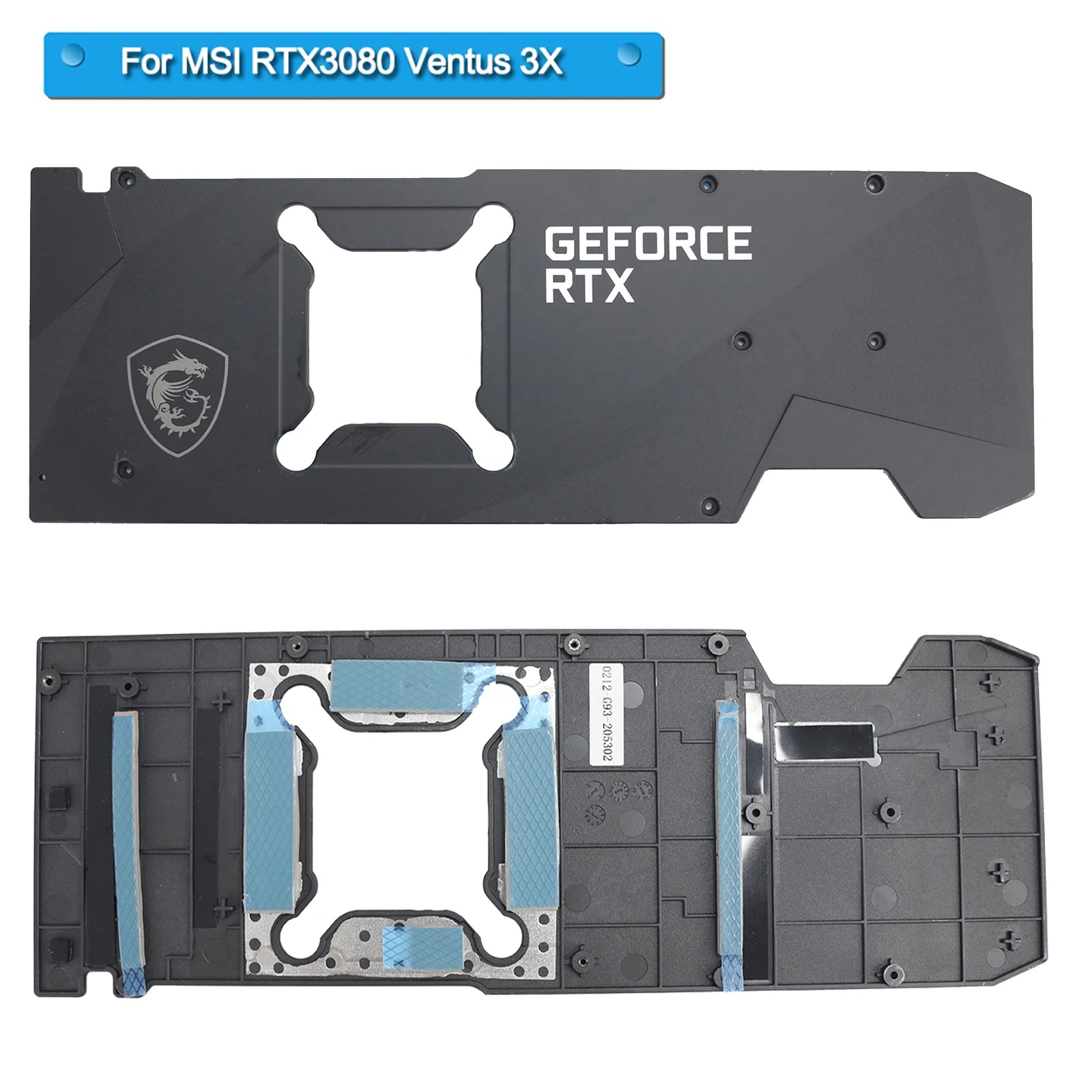 Cooler Fan Heatsink  For MSI RTX 3080 3080TI 3090 Ventus 3X Graphics Video Card Cooling Fan HeatSink Radiator with backplate