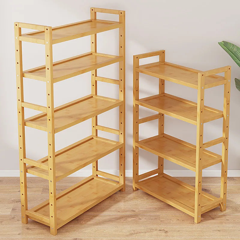 Kitchen Storage Ra Countertop Cabinet Multi-layer Partition elf Spice Microwave Pot Storage Organizer Bamboo Material