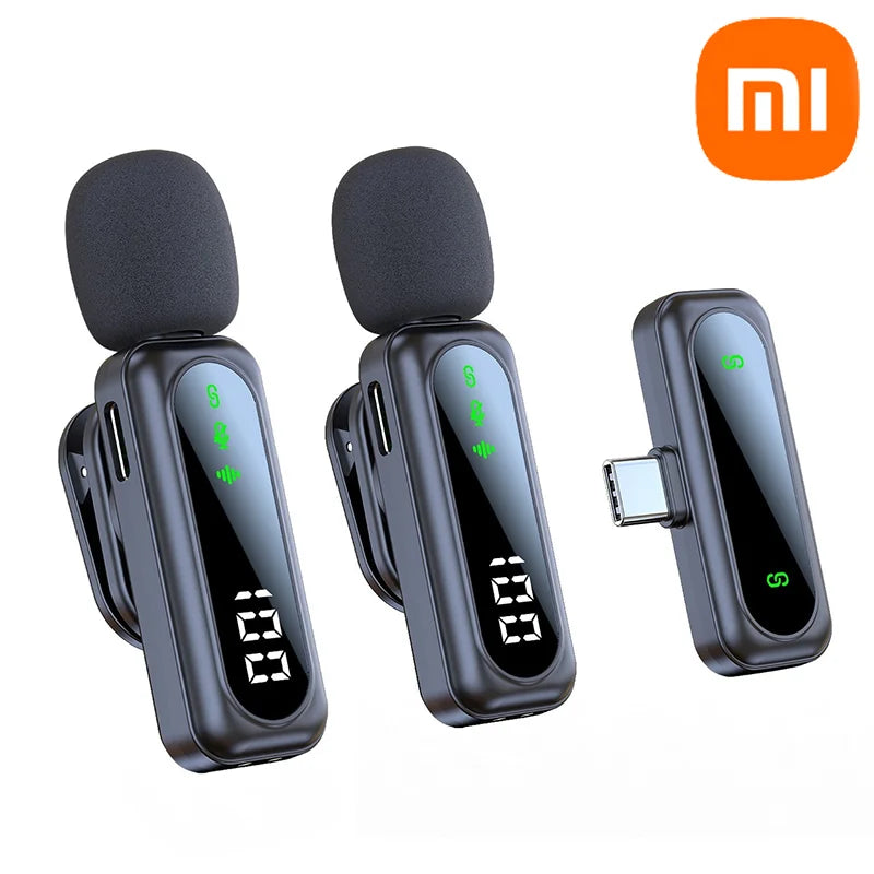Xiaomi Mijia Wireless Lavalier Lapel Microphone Portable Noise Reduction Audio Recording Type-C for iPhone15-17 Android PC Live