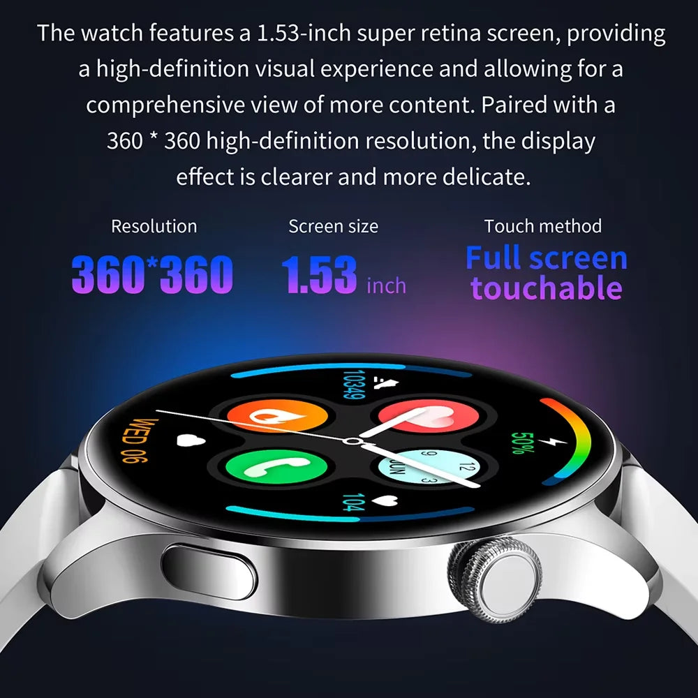 for iPhone 16 Pro Max 15 14 16 Plus Smart Watch HD Screen Bluetooth Call Heart Rate Blood Oxygen Monitor Sport Fitness Tracker