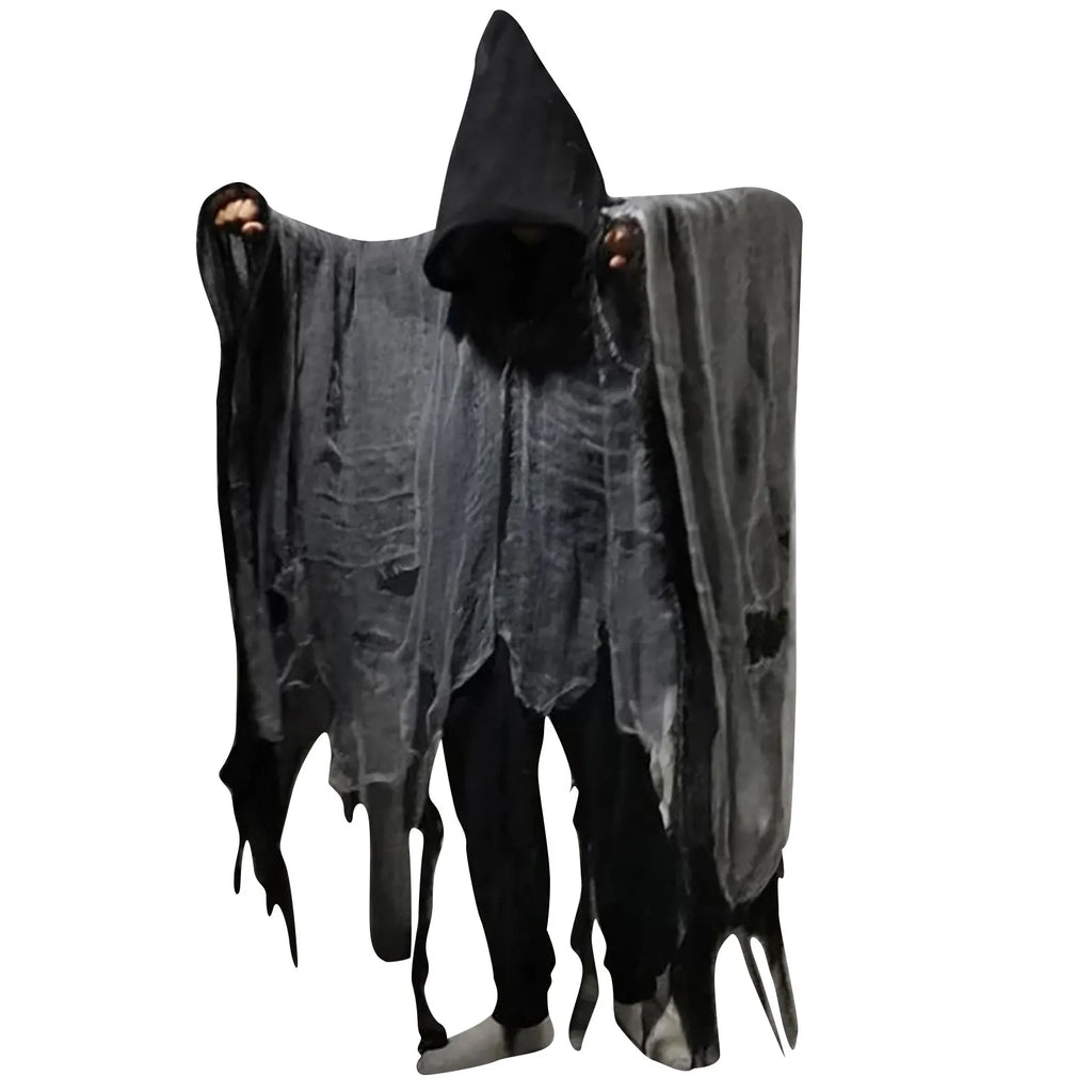 Halloween Skull Skeleton Cosplay Costume Halloween Ghost Costume Cosplay Adult Death Cloak Horror Zombie Tattered Hooded Capes